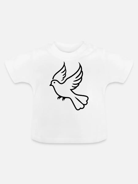 Taube - Baby Bio-T-Shirt mit Rundhals - Weiß