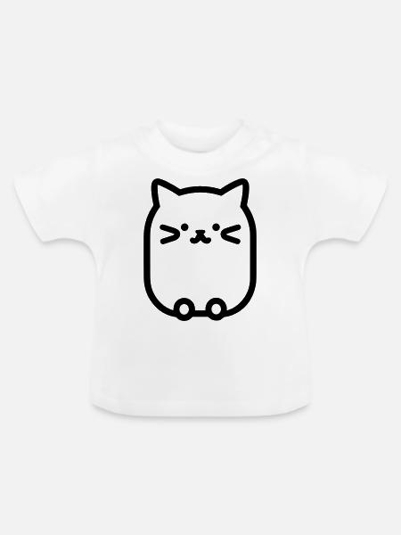 Kätzchen - Baby Bio-T-Shirt mit Rundhals - Weiß