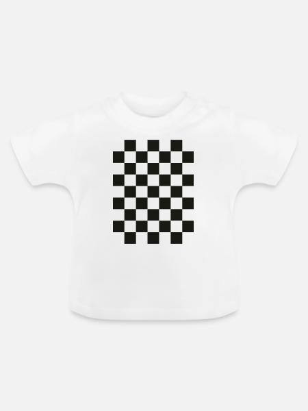 scheck - Baby Bio-T-Shirt mit Rundhals - Weiß