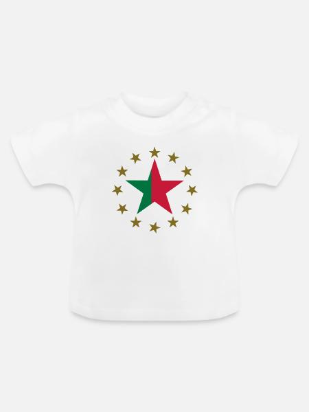 Portugal & Sternen - Baby Bio-T-Shirt mit Rundhals - Weiß