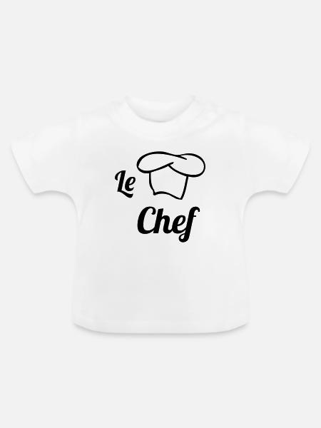 Le Chef - Baby Bio-T-Shirt mit Rundhals - Weiß