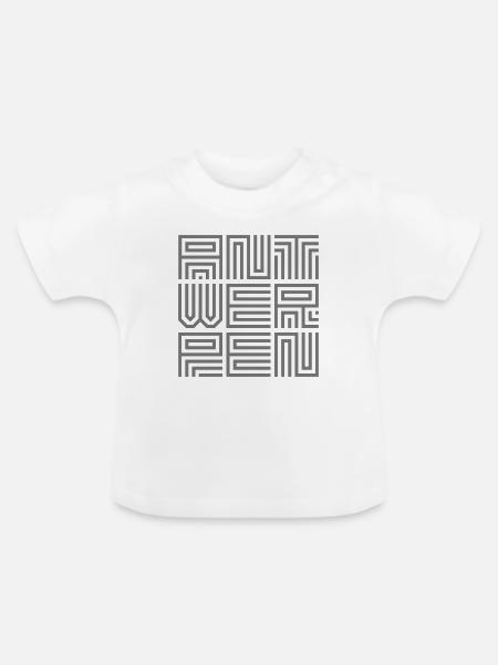 Antwerpen - Baby Bio-T-Shirt mit Rundhals - Weiß