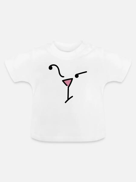 Catface, Fragender Blick - Baby Bio-T-Shirt mit Rundhals - Weiß