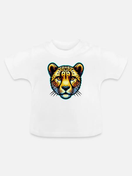 Gepard - Baby Bio-T-Shirt mit Rundhals - Weiß