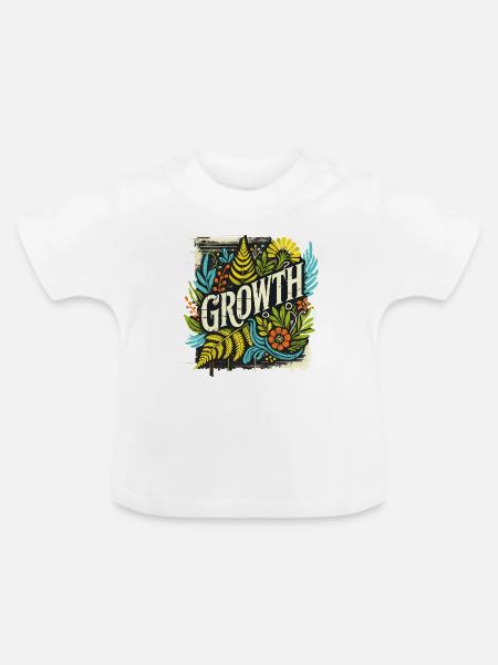 Growth - Baby Bio-T-Shirt mit Rundhals - Weiß