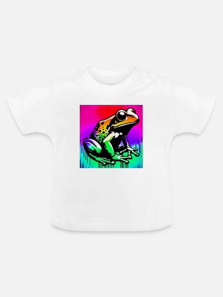 Frosch - Baby Bio-T-Shirt mit Rundhals - Weiß