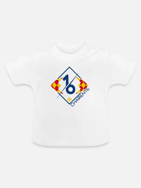 16 Charente - Baby Bio-T-Shirt mit Rundhals - Weiß