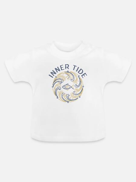 Innerer Gezeitenfluss - Baby Bio-T-Shirt mit Rundhals - Weiß