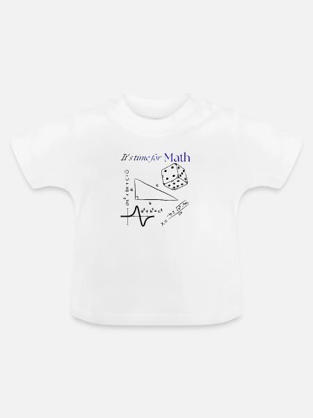 Its time for math - Baby Bio-T-Shirt mit Rundhals - Weiß