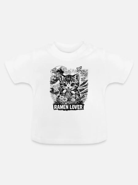 Ramen - Baby Bio-T-Shirt mit Rundhals - Weiß