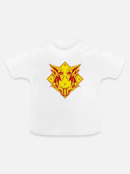 Zwillinge – Dualität & Balance - Baby Bio-T-Shirt mit Rundhals - Weiß