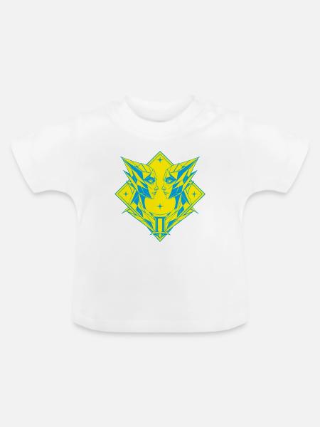 Zwillinge – Dualität & Balance - Baby Bio-T-Shirt mit Rundhals - Weiß