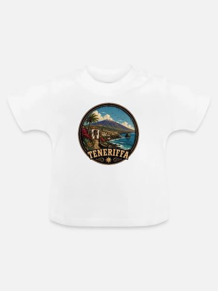 Teneriffa Spanien Atlantik Vulkaninsel Sommer - Baby Bio-T-Shirt mit Rundhals - Weiß
