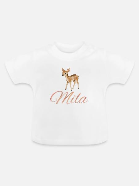 Mila Max - Baby Bio-T-Shirt mit Rundhals - Weiß