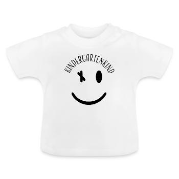 Kindergartenkind – Lustiges Kindergarten Design - Baby Bio-T-Shirt mit Rundhals - Weiß - Vorne