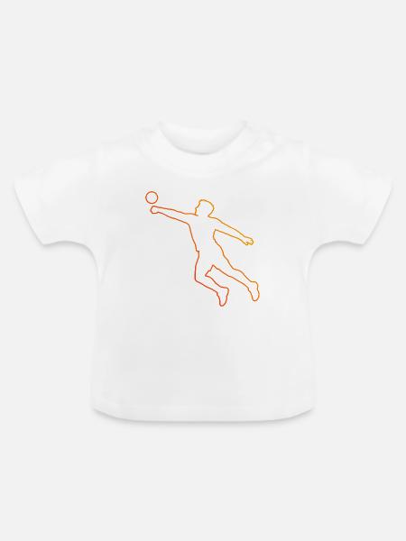 Geschenkidee für einen Faustball-Fan mit Faustball - Baby Bio-T-Shirt mit Rundhals - Weiß