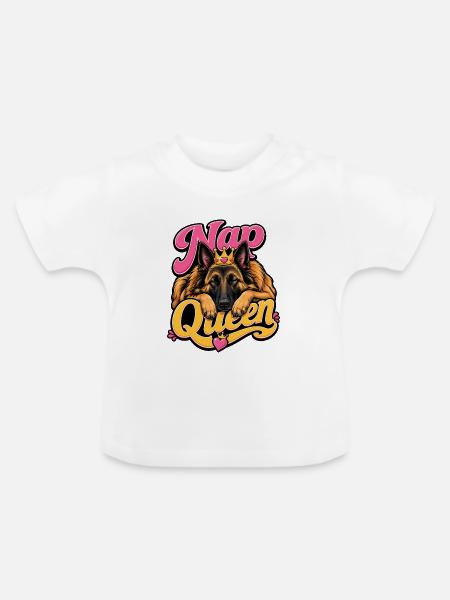 Belgischer Schäferhund - Baby Bio-T-Shirt mit Rundhals - Weiß