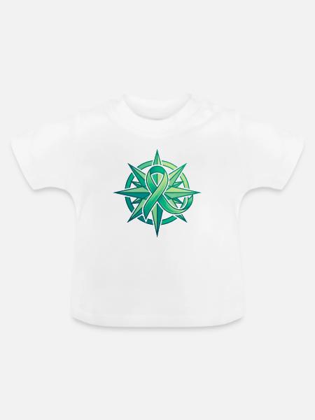 BTSC | Mental Awareness Star - Baby Bio-T-Shirt mit Rundhals - Weiß
