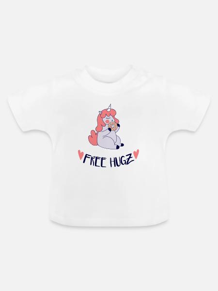 Kinderklamotten Mädchen Strampler Babyparty - Baby Bio-T-Shirt mit Rundhals - Weiß