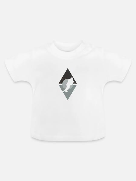 Gridiron Quarterback - Baby Bio-T-Shirt mit Rundhals - Weiß