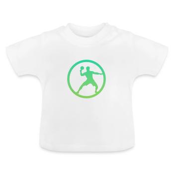 Tischtennisschläger Tischtennisball Tischtennis - Baby Bio-T-Shirt mit Rundhals - Weiß - Vorne