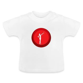 Twirling Baton Twirling Gymnastics - Baby Organic T-Shirt with Round Neck - white - Front