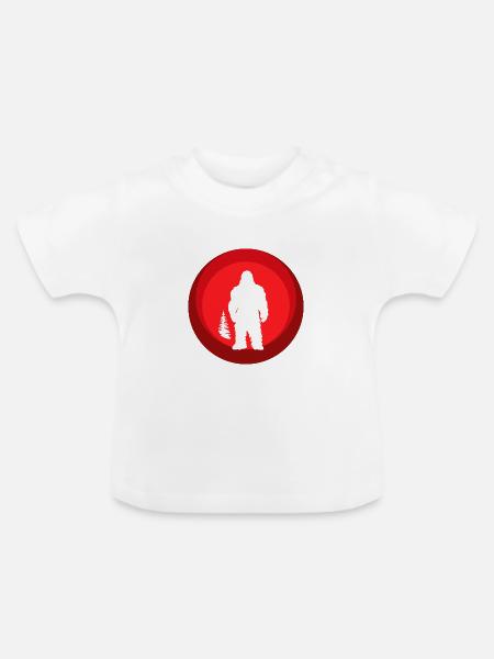 Lochness Yeti Lochness - Baby Bio-T-Shirt mit Rundhals - Weiß