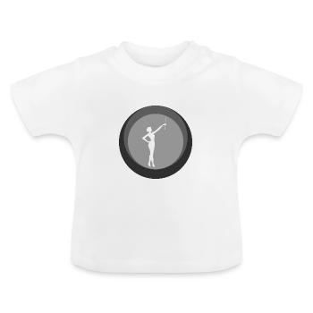 Twirling Baton Twirling Twirling - Baby Organic T-Shirt with Round Neck - white - Front