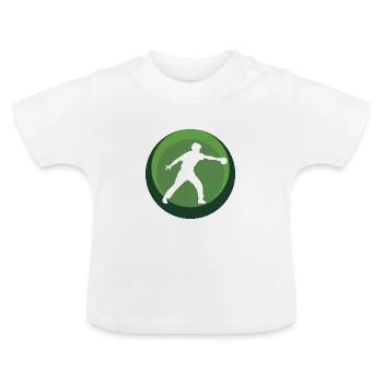 Tischtennisspieler Tischtennisschläger - Baby Bio-T-Shirt mit Rundhals - Weiß - Vorne