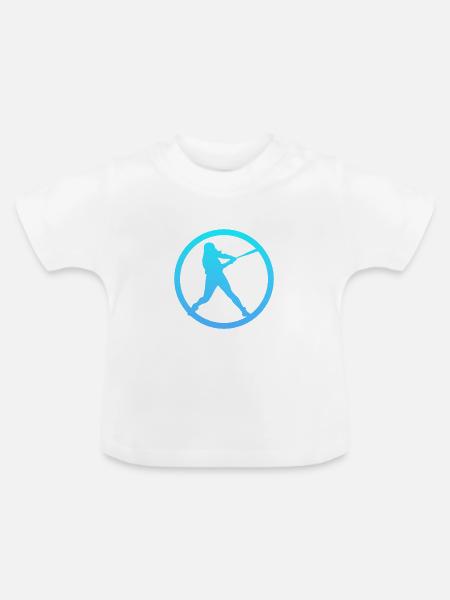 Pitcher Pitcher Softball - Baby Bio-T-Shirt mit Rundhals - Weiß