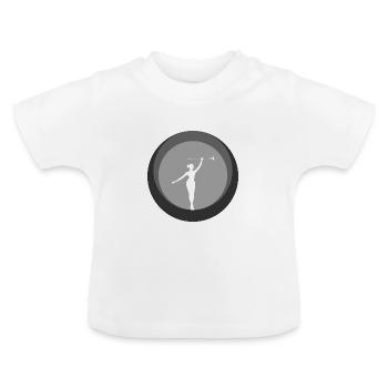 Twirling Rod Turning Twirling - Baby Organic T-Shirt with Round Neck - white - Front