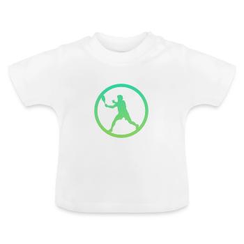 Squash Player Squash Racket Squash - Baby Organic T-Shirt with Round Neck - white - Front