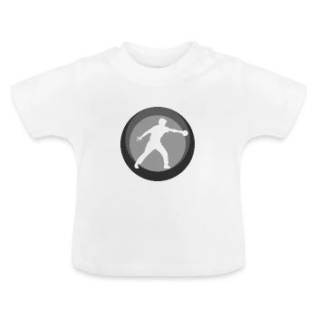 Tischtennisspieler Tischtennisschläger Tennis - Baby Bio-T-Shirt mit Rundhals - Weiß - Vorne