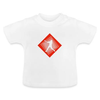 Softball Softballschläger Softball - Baby Bio-T-Shirt mit Rundhals - Weiß - Vorne