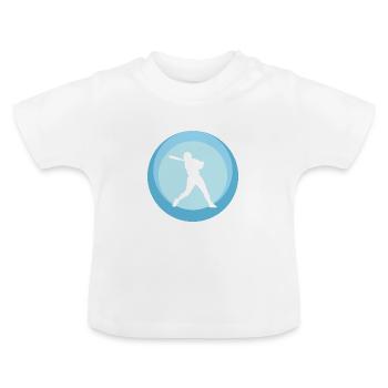 Joueur de softball Lanceur Pichet - T-shirt bio col rond Bébé - blanc - Devant