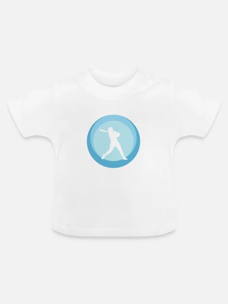 Softball Spieler Pitcher Pitcher - Baby Bio-T-Shirt mit Rundhals - Weiß