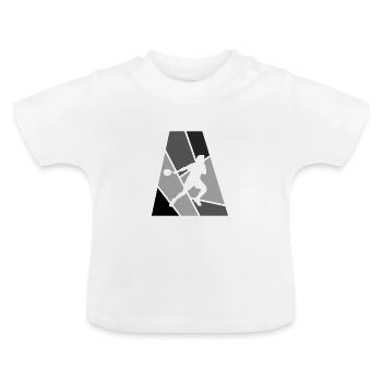 Squash Squash Squash Racket - Baby Organic T-Shirt with Round Neck - white - Front