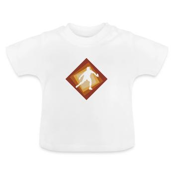 Pickleball Raquette de balle de pickleball Sports de balle - T-shirt bio col rond Bébé - blanc - Devant