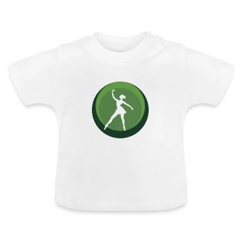Danseuse de ballet Ballet Danseuse Ballerine - T-shirt bio col rond Bébé - blanc - Devant