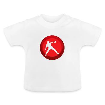 Tischtennisspieler Tischtennisschläger - Baby Bio-T-Shirt mit Rundhals - Weiß - Vorne