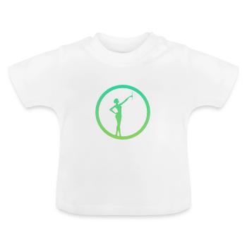 Dancing Twirling Baton Twirling - Baby Organic T-Shirt with Round Neck - white - Front