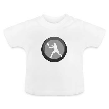 Squash Rackets Squash Squash Rackets - Baby Organic T-Shirt with Round Neck - white - Front