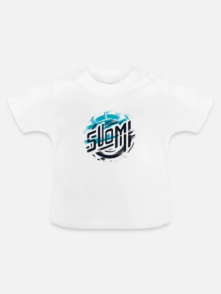 Suomi Finland Finnland - Baby Bio-T-Shirt mit Rundhals - Weiß