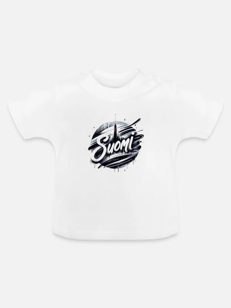 Suomi Finland Finnland - Baby Bio-T-Shirt mit Rundhals - Weiß