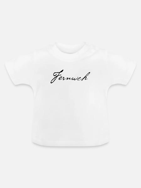 Fernweh - Baby Bio-T-Shirt mit Rundhals - Weiß