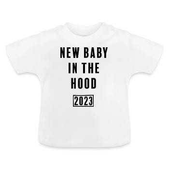 Nouveau bébé dans le capot - T-shirt bio col rond Bébé - blanc - Devant