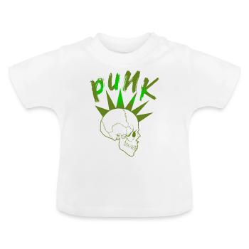 Punk - T-shirt bio col rond Bébé - blanc - Devant