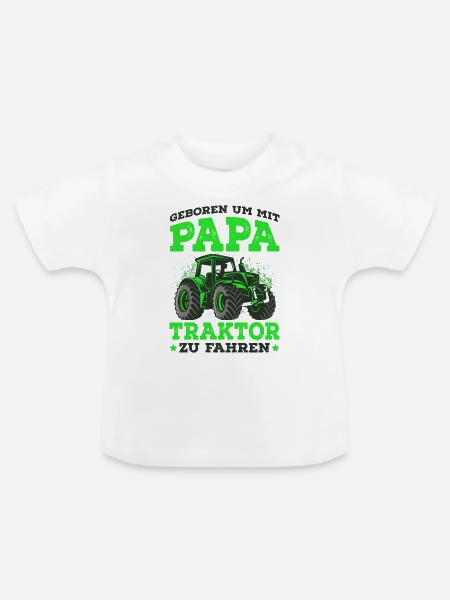 Traktor - Baby Bio-T-Shirt mit Rundhals - Weiß