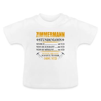 Zimmermann - Baby Bio-T-Shirt mit Rundhals - Weiß - Vorne