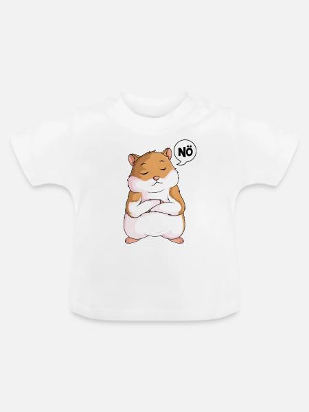 Hamster - Baby Bio-T-Shirt mit Rundhals - Weiß